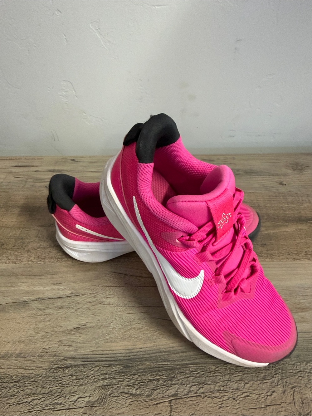 Nike Kids Pink and White Running Sneakers